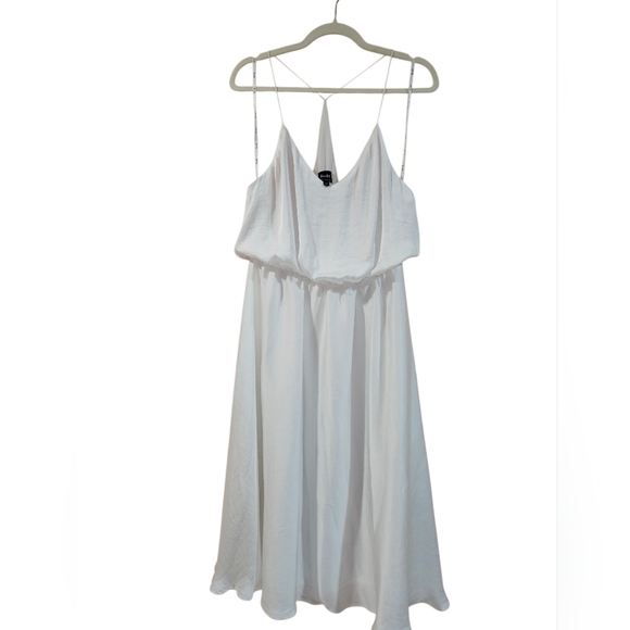 Bardot White Strappy Midi Dress, Size 10/L, GUC - Picture 1 of 6
